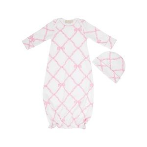 TBBC Adorable Everyday Set Belle Meade Bow with Worth Avenue White - 0-3 M